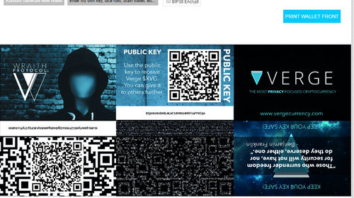 Бумажный кошелек Verge